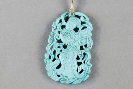 Works of Art : Turquoise pendant - 19th century