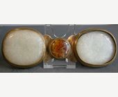 Works of Art : Bell buckle  metal and sculpted jade   - 18/19 century - 