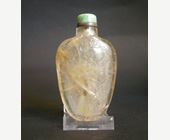 Snuff Bottles : snuff bottle rock Crystal sculpted   -   1770/1850   -