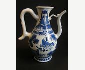 Blue White : Ewer Oriental shape in "blue and white" porcelain - Transitional period  1640 -