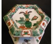 Polychrome : salt  "famille verte" porcelain - Kangxi 1662/1722 -