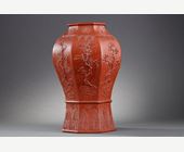 Polychrome : Rare vase en terre de Yixing - Chine 1700/1750 -
