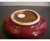 Polychrome : Brush washer enamelled flammé red  - 19th century -