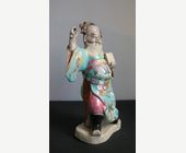 Polychrome : Figure porcelain  Kuei H'si litterature  demon - Late 18th century