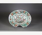 Polychrome : Barber dish Famille Verte porcelain (Occidental shape) - Kangxi period 1662/1722