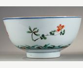 Polychrome : pair bowl Famille verte porcelain with fish  - Kangxi period 1662/1722