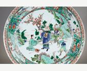 Polychrome :  dish "Famille Verte" Kangxi Period 1662/1722