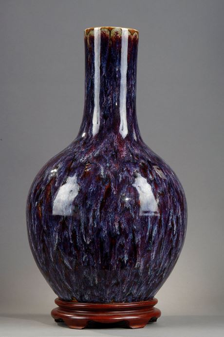 Polychrome : Large vase   "flammé " - Circa 19th century

(H 41cm)