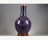 Polychrome : Grand vase  " Flammé "  Chine 19° siècle

(H 41cm)