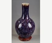 Polychrome : Grand vase  " Flammé "  Chine 19° siècle

(H 41cm)