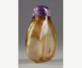 Snuff Bottles : Snuff bottle agate very well hollowed  - Official school - probably 
Imperial palace  workshops - 1730/1830