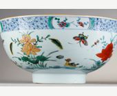 Polychrome : Pair porcelain bowls  "Famille verte" decorated with the doucai style  - Yongzheng period 1723/1735

(D 19,3cm)