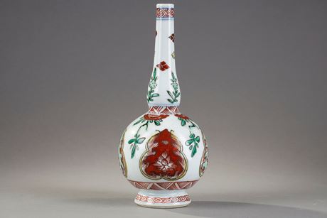 Polychrome : Aspersoir en porcelaine de la Famille verte faite pour l orient - Chine epoque Kangxi 1662/1722