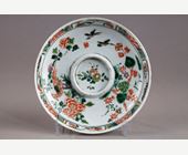 Polychrome : cup and saucer called Trembleuse porcelain of the Famille Verte - China Kangxi period 1662/1722