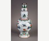 Polychrome : Rare porcelain vase triple gourd  Famille Verte - Kangxi period 1662/1722

Silver mount later