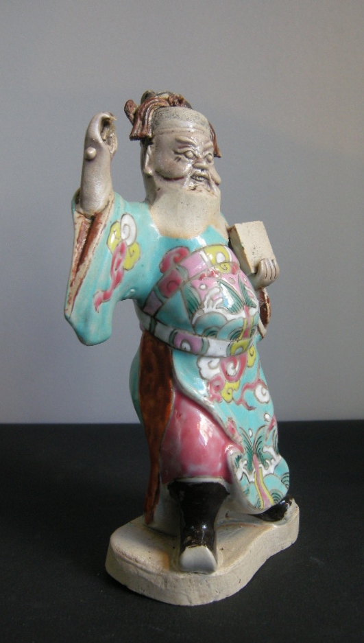 Polychrome : Figure porcelain  Kuei H'si litterature  demon - Late 18th century