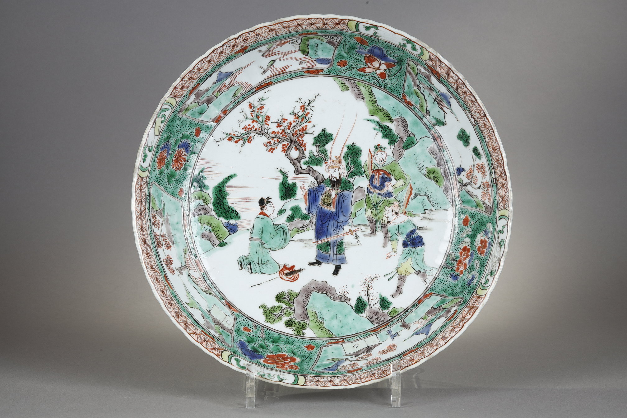 Polychrome :  dish "Famille Verte" Kangxi Period 1662/1722