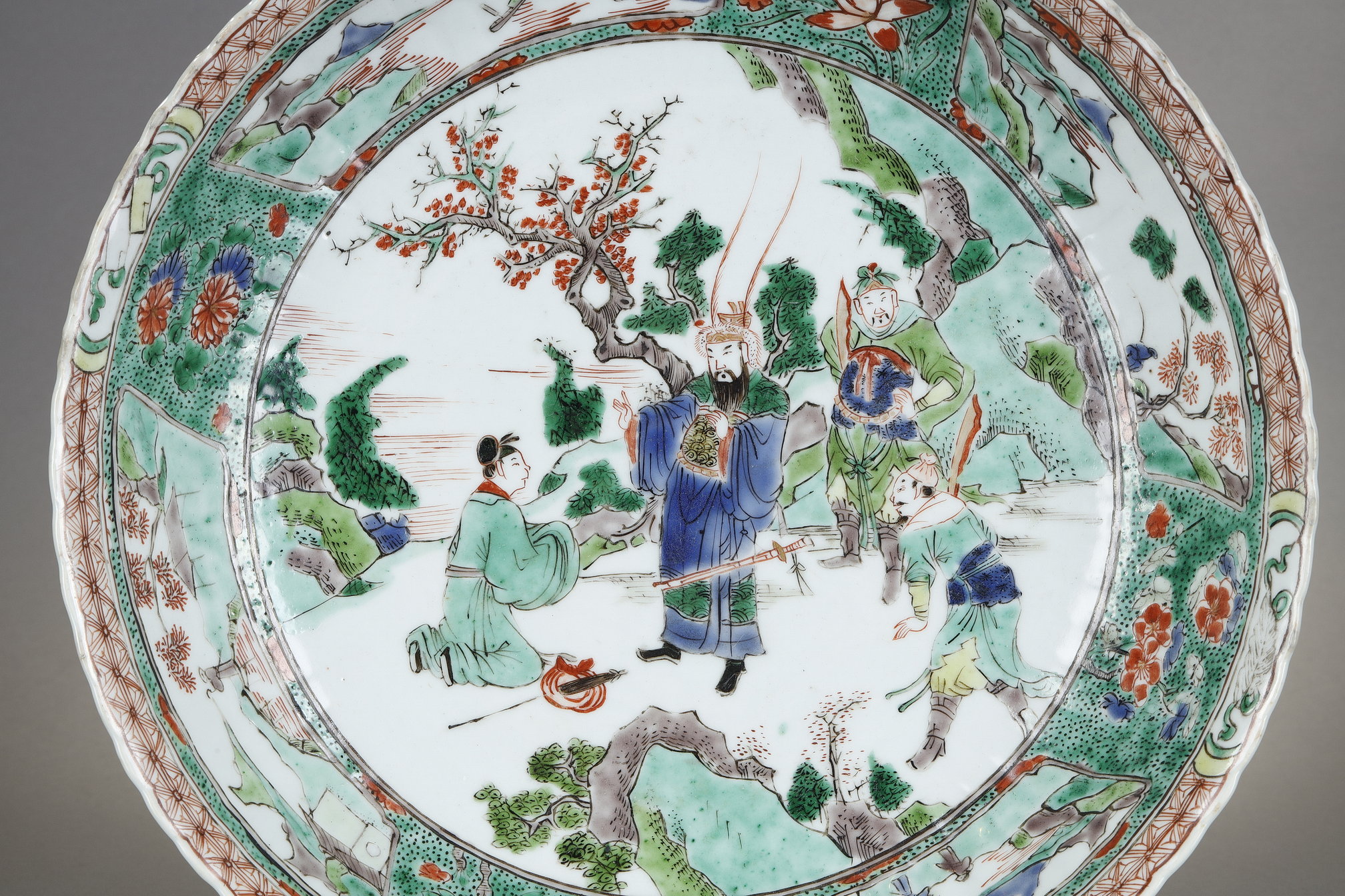 Polychrome :  dish "Famille Verte" Kangxi Period 1662/1722