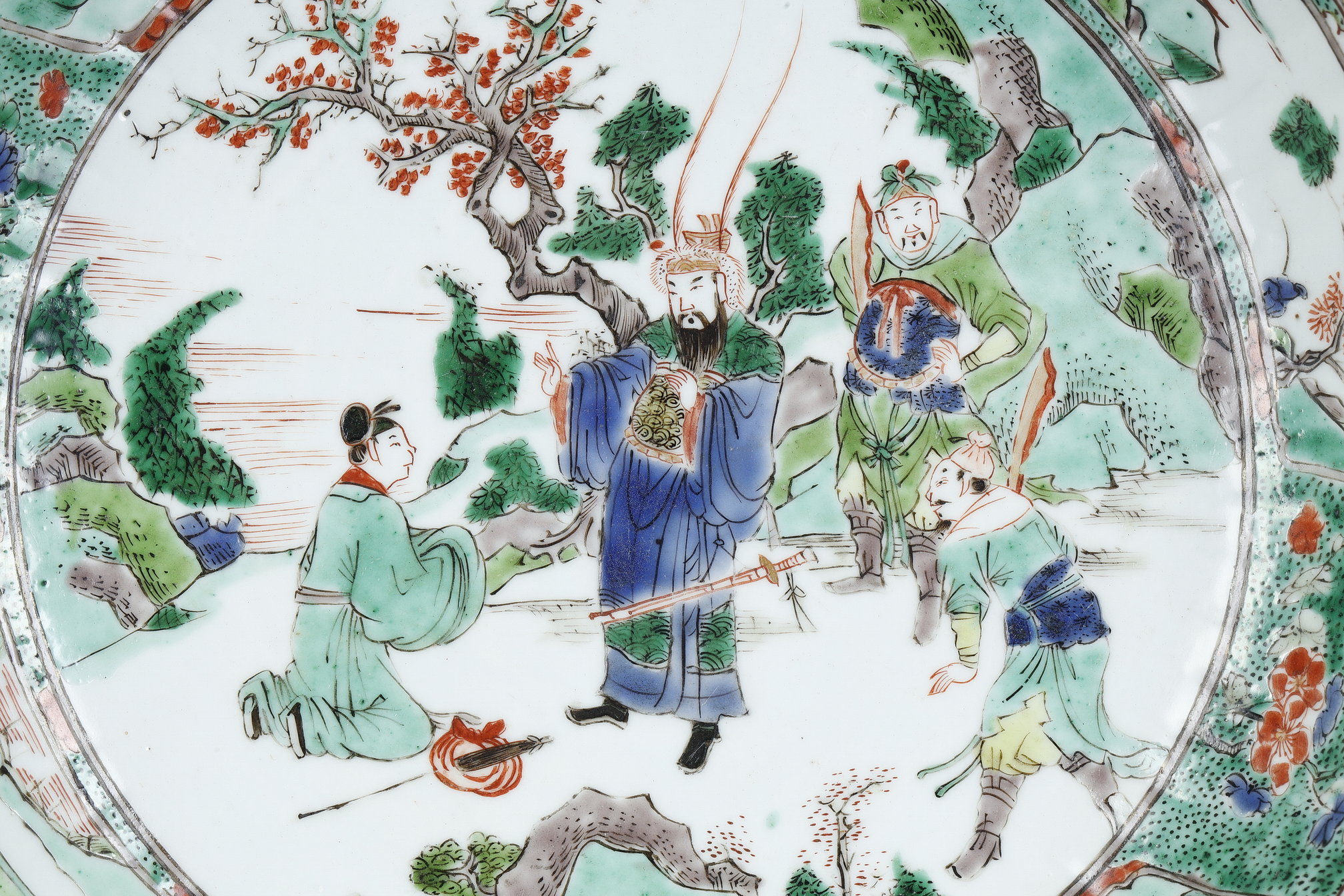 Polychrome :  dish "Famille Verte" Kangxi Period 1662/1722