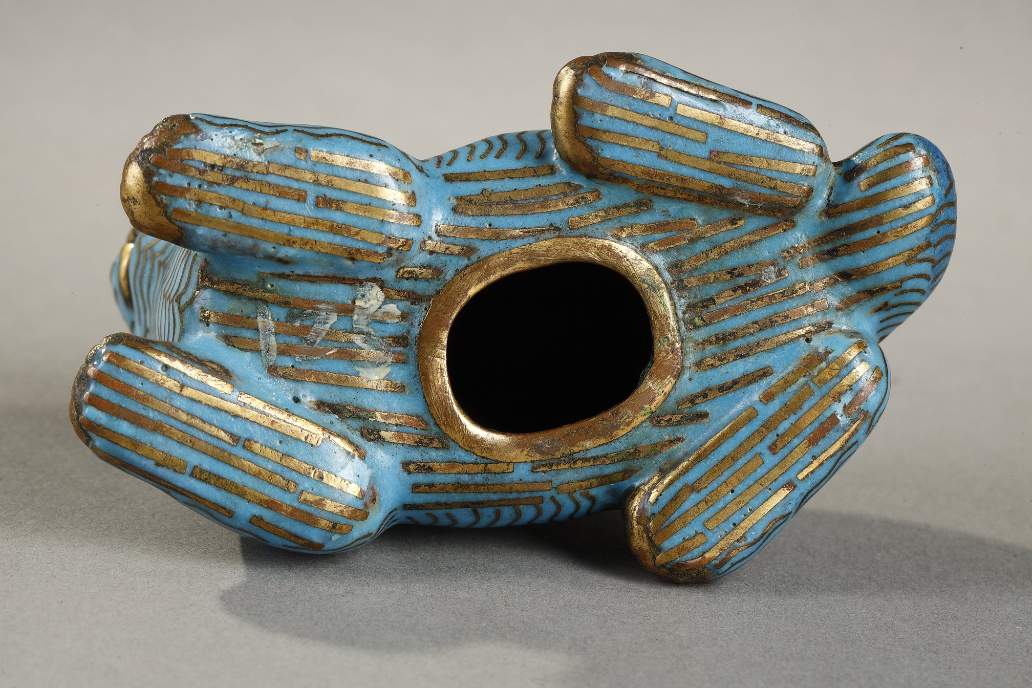Works of Art : Pair of rabbits in cloisonné enamels - China 1800/1830