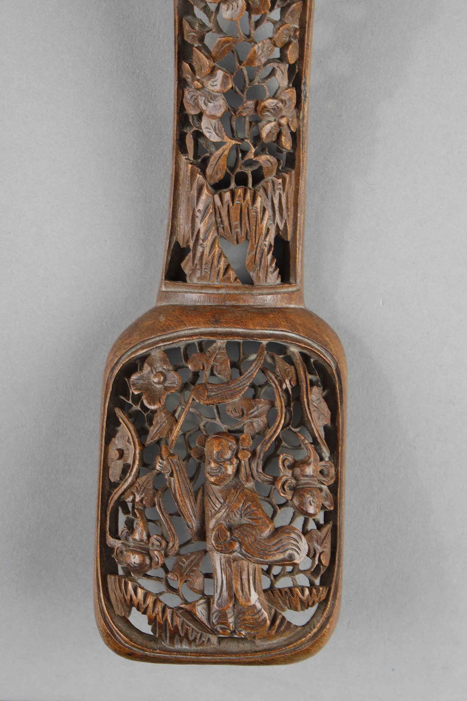 Works of Art : superb scepter very finely openwork and carved in boxwood  China 19th century 