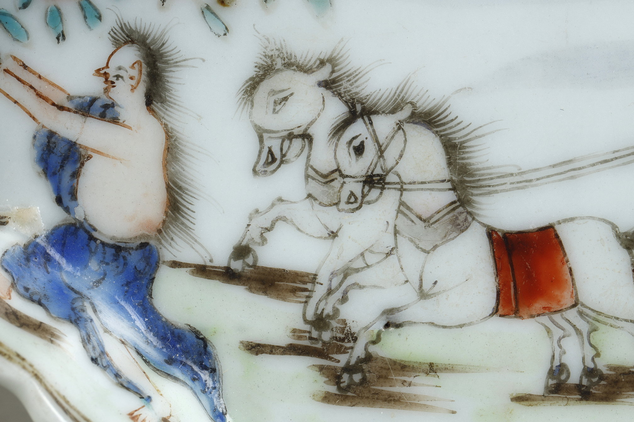 Polychrome : Pattipan Famille Rose porcelain with a European decor - Qianlong period 1736/1795  about 1750