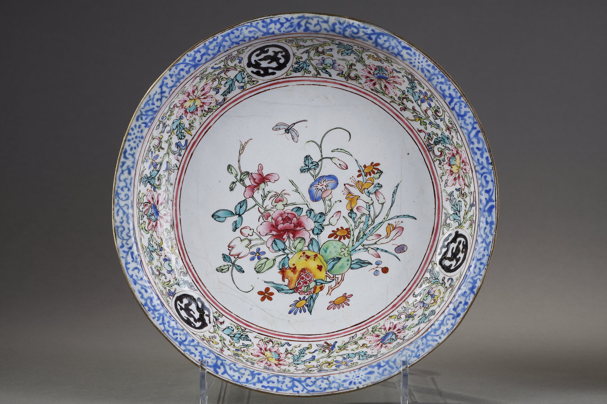 Works of Art : Rare pair of Canton email cups polychrome on copper - China Qianlong Period 1736/1795
Maison Eymery Collection Paris (France)
