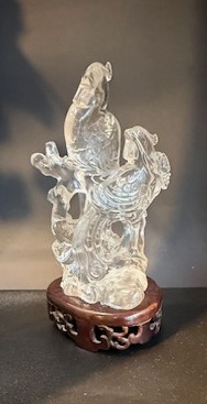 Works of Art : Birds (phoenix) on a rock crystal tree branch - China 19th century -
H 19cm