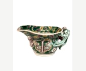 Polychrome : Bowl of libatory biscuit decorated with "shi" dragons and masks and prunus flowers in enamels from the Famille Verte China period Kangxi 1662/1722